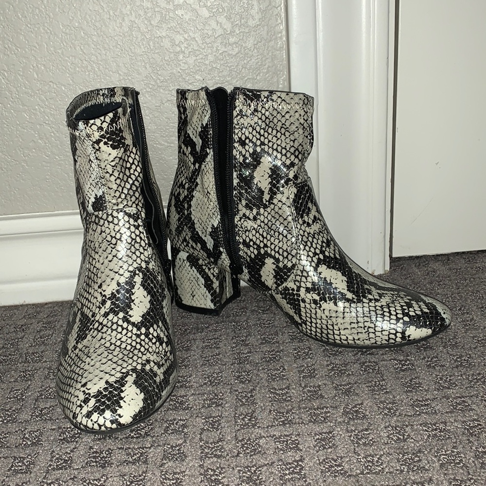 Snake Print Booties